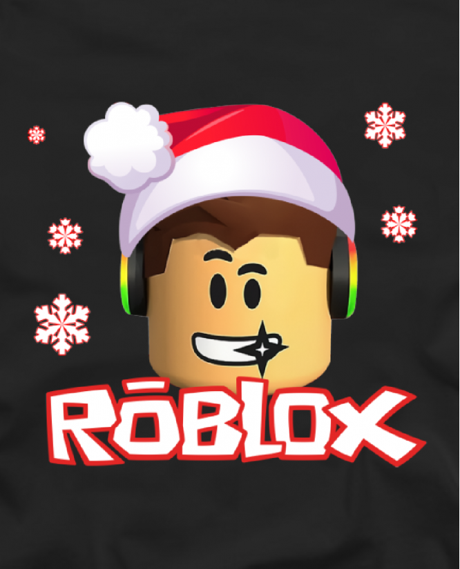 Marškinėliai Roblox   Head christmas 